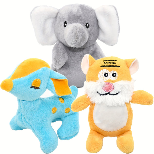 Dog Squeaky Toys, Stuffed Animal Puppy Toys, Cute Chew Toys for Dog Teething Toys, Pet Toys for Small to Medium Dogs, Soft Dog Toys, Plush Dog Toy 3 Pack - VITSCAN