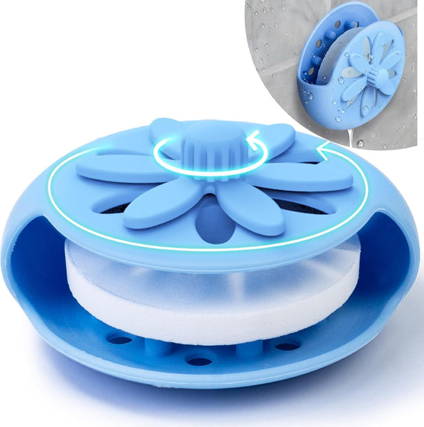Shower Steamers Tray Blue- Upgrade Shower Steamer Holder Dish with Big Suction Cup, Long Lasting Bath Bombs Shower Accessories, Aromatherapy Diffuser Containers for Bathroom Bedroom Car Yoga Decor - VITSCAN