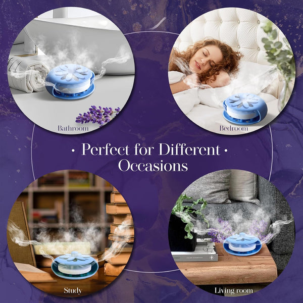 Shower Steamers Tray Blue- Upgrade Shower Steamer Holder Dish with Big Suction Cup, Long Lasting Bath Bombs Shower Accessories, Aromatherapy Diffuser Containers for Bathroom Bedroom Car Yoga Decor - VITSCAN