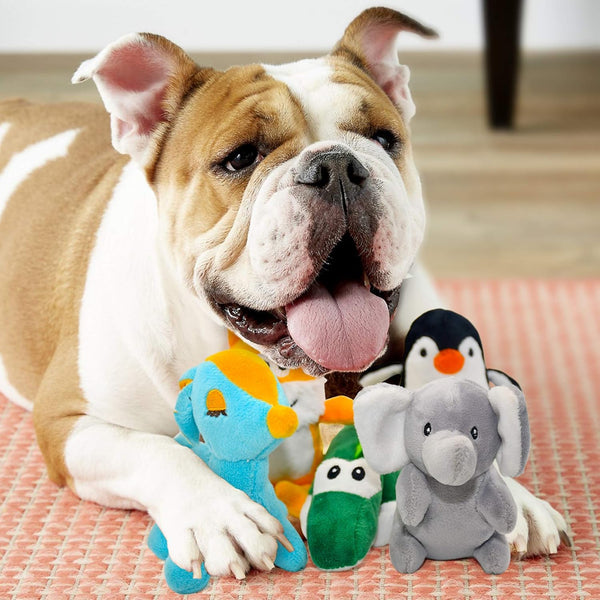 Dog Squeaky Toys, Stuffed Animal Puppy Toys, Cute Chew Toys for Dog Teething Toys, Pet Toys for Small to Medium Dogs, Soft Dog Toys, Plush Dog Toy 3 Pack - VITSCAN